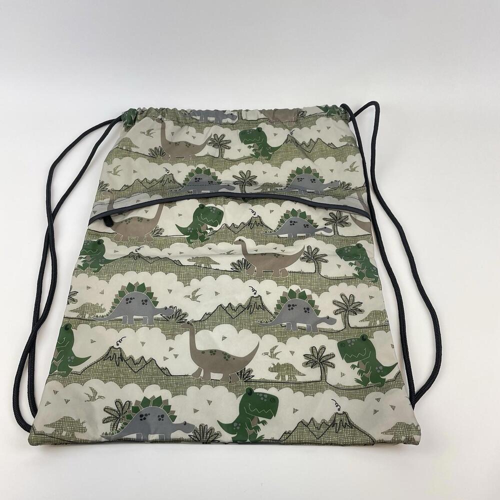 Thirty-One Cinch Sac Bag Drawstring Backpack Dinosaur Dino Theme